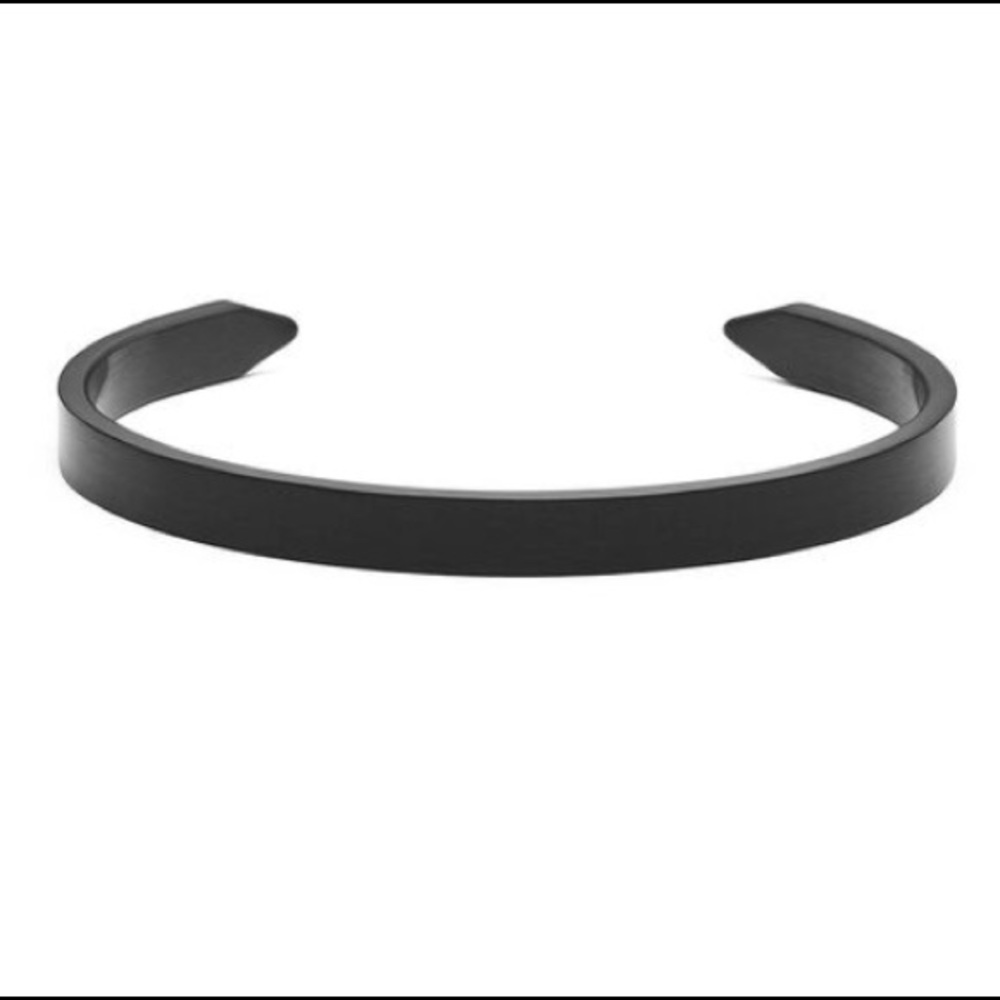 Stainless steel black cuff